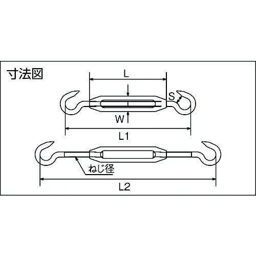 SUS316枠式ターンバックル TTB16−6H