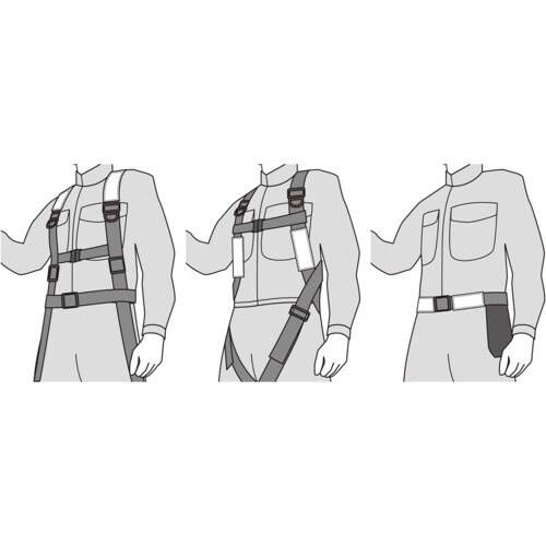 フルハーネス用 ポケットバンド (白)