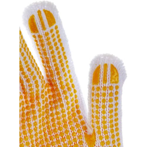 混紡すべり止め手袋 指又補強編みタイプ フリー