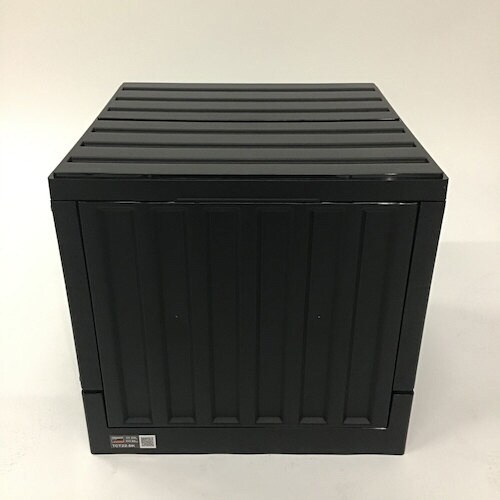 フタ付折りたたみコンテナー 22L ブラック