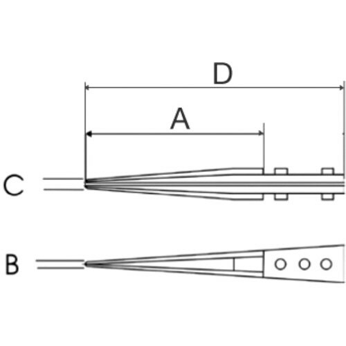ESDセラミックピンセット 直型 135mm