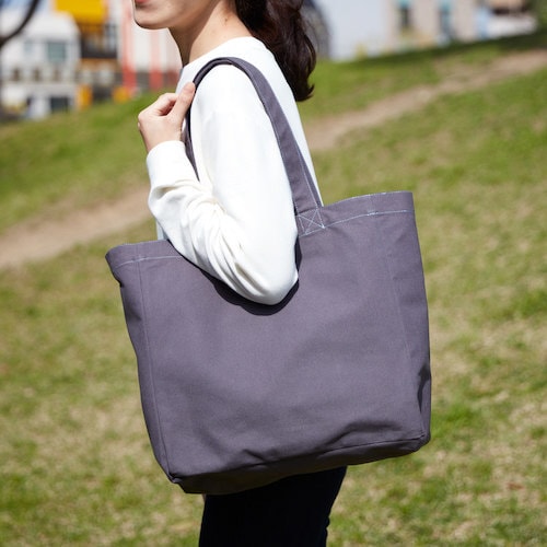 キャンバスバッグ グレー