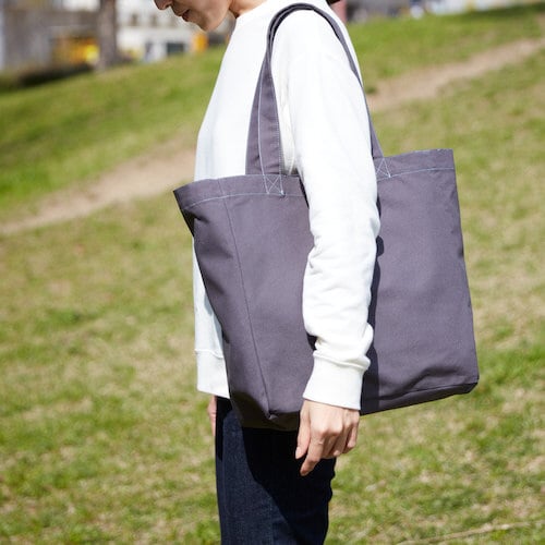 キャンバスバッグ グレー