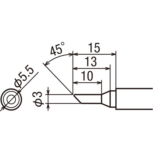 TRUSCO 替えこて先 3C型 1本