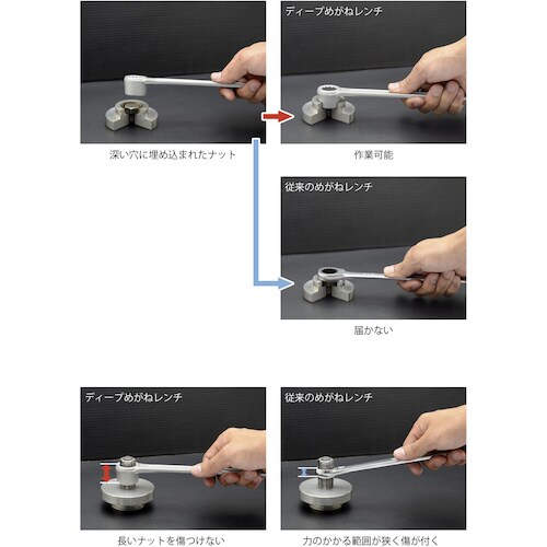 片口ディープめがねレンチ 19mm