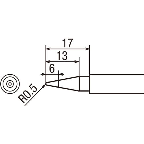 TRUSCO 替えこて先 B型 T90用