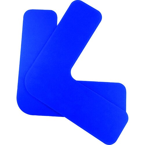 高耐久5Sフロア表示ステッカー L型 10枚 青