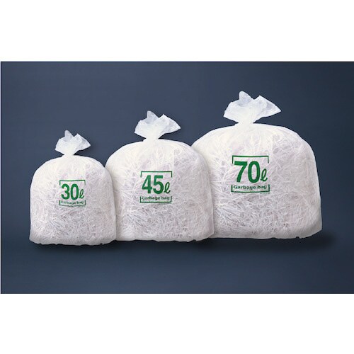 容量表記入 白 半透明 ゴミ袋 90L