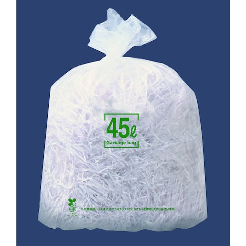 容量表記入 白 半透明 ゴミ袋 90L