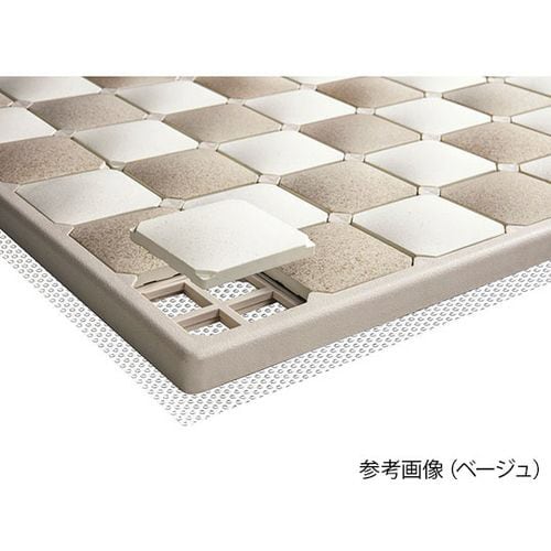 珪藻土 フィットタイルバスマット 灰 S