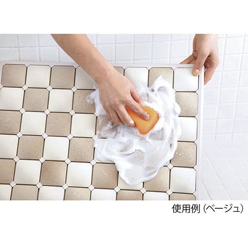 珪藻土 フィットタイルバスマット 灰 L