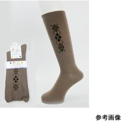 紳士柄しめつけません綿混ソックス グレー