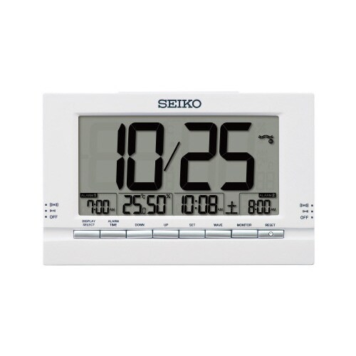 アラーム2チャンネル温湿度切替式電波SQ323W