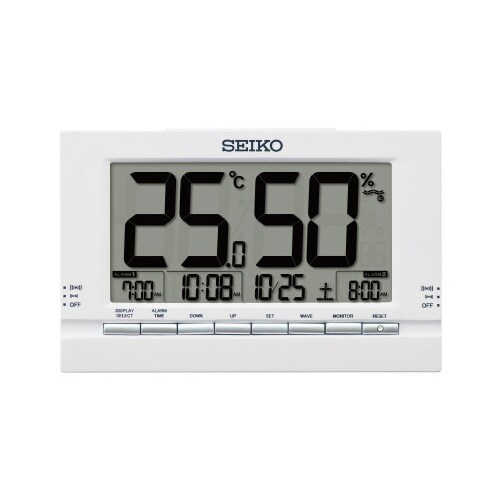 アラーム2チャンネル温湿度切替式電波SQ323W