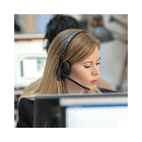 両耳USBヘッドセット コールコントロール機能付