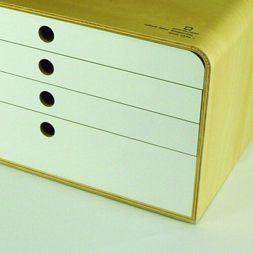 A4ファイルケース 引出4段 引出しホワイト