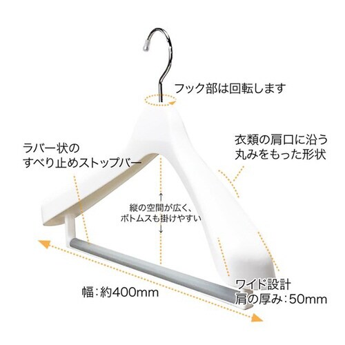モノクローゼット スーツハンガーストップ40 GY