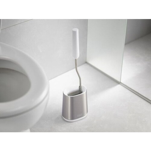 フレキシブルヘッドトイレブラシ スチール ライト
