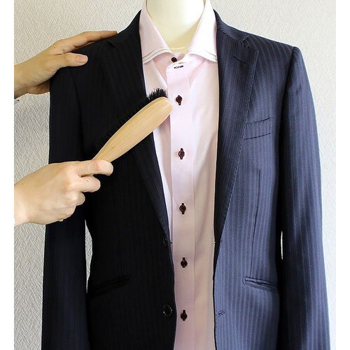 洋服ブラシ 黒毛 クリア