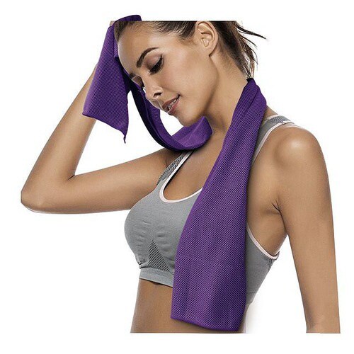 セルフクーリングタオル Lサイズ パープル