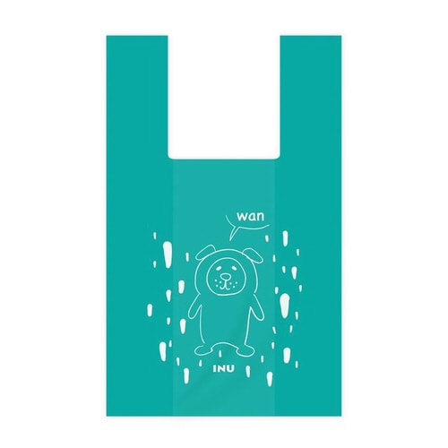 プラスプラスカラー手提げ袋イヌ