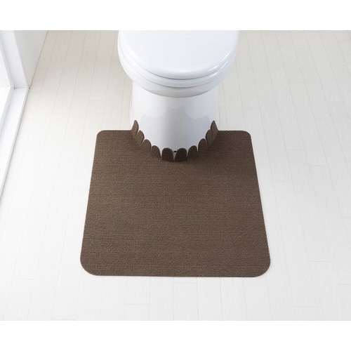 おくだけズレなーいトイレマット無地 ブラウン