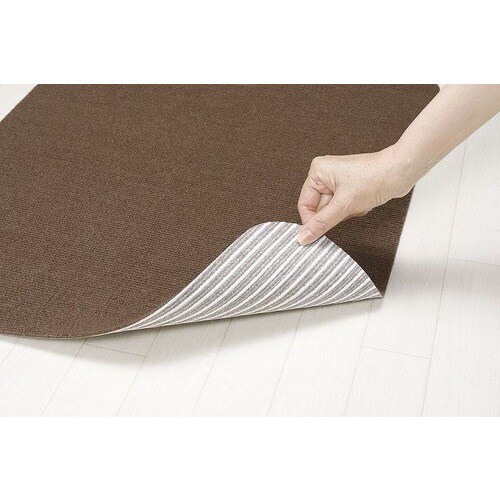 おくだけズレなーいトイレマット無地 ブラウン