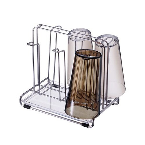 Nポゼ ステンレス コップスタンド(トレー付)