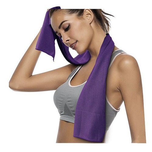 セルフクーリングタオル Mサイズ パープル