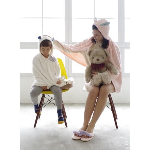 吸水アニマルフード付キタオル ウサギ