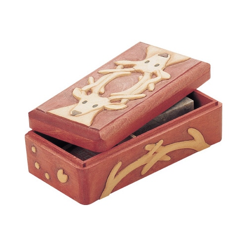 木彫印かん小箱(印泥付)
