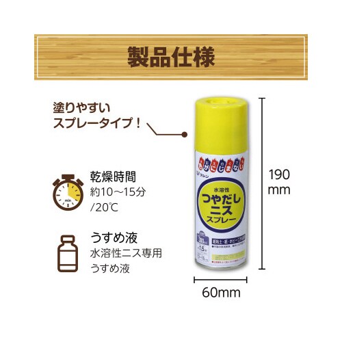 ワシン水溶性つやだしニス スプレー(300ml)