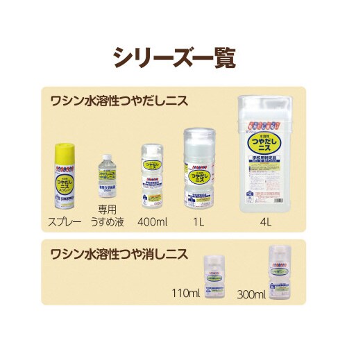 ワシン水溶性つやだしニス スプレー(300ml)