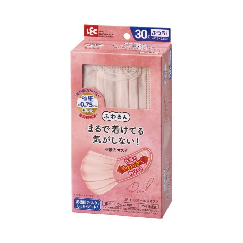ふわるんNマスクふつう30枚入P ピンク