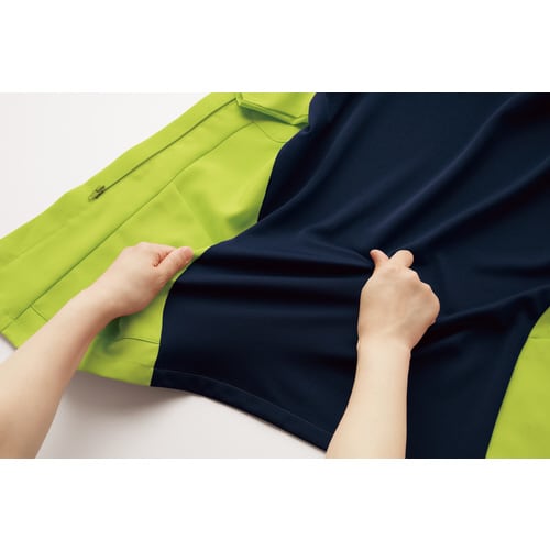 ジップアップスクラブ7037SCネイビ×ネイビ4L