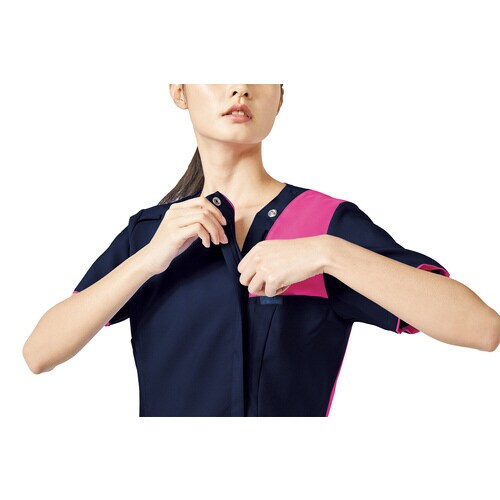 レディスジップスクラブ7057SCネイビーxCLL