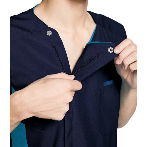 メンズジップスクラブ7028SCターコイズS