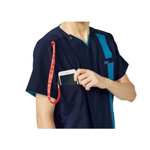 メンズジップスクラブ7058SCターコイズLL