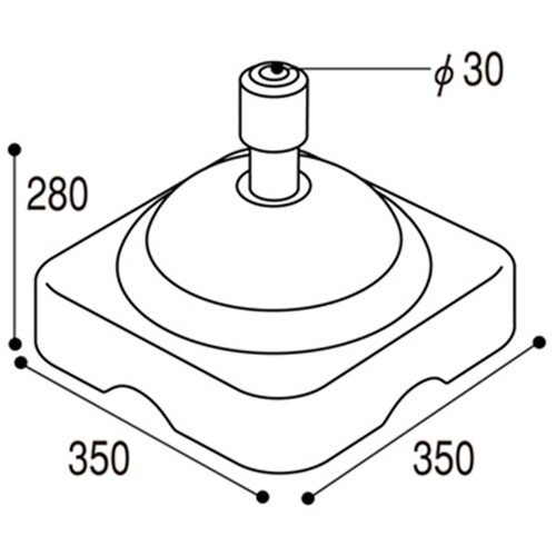 注水型ポールスタンド(白)