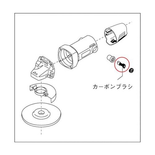 カーボンブラシ(2個入り) 608GE