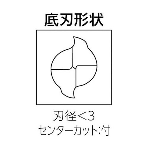 MSTAR超硬エンドミル 汎用 2枚刃φ0.8