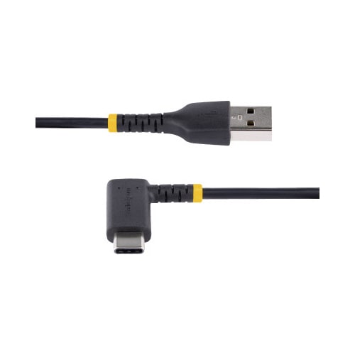 USB−A −USB−Cケーブル15cmL型右向き