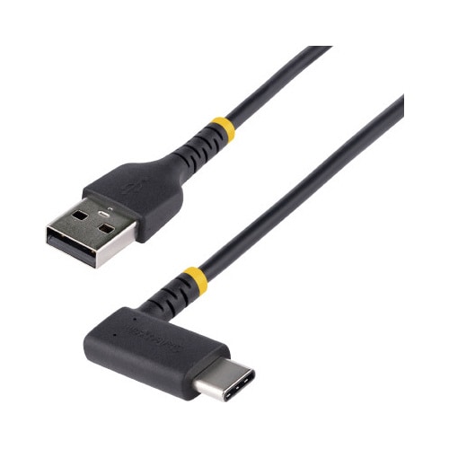 USB−A −USB−Cケーブル15cmL型右向き