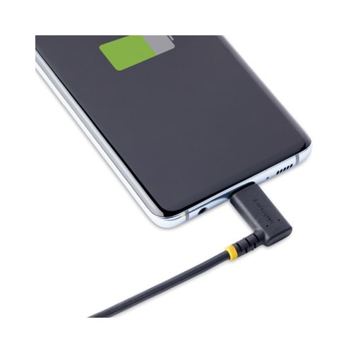 USB−A −USB−Cケーブル15cmL型右向き