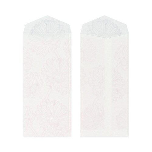 封筒<縦> 透かし和紙 ピンクブーケ柄