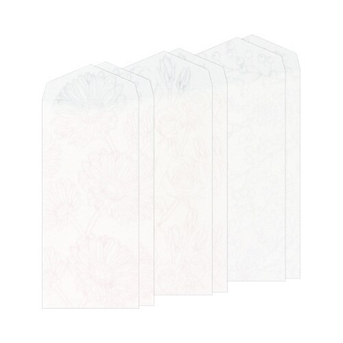 封筒<縦> 透かし和紙 ピンクブーケ柄