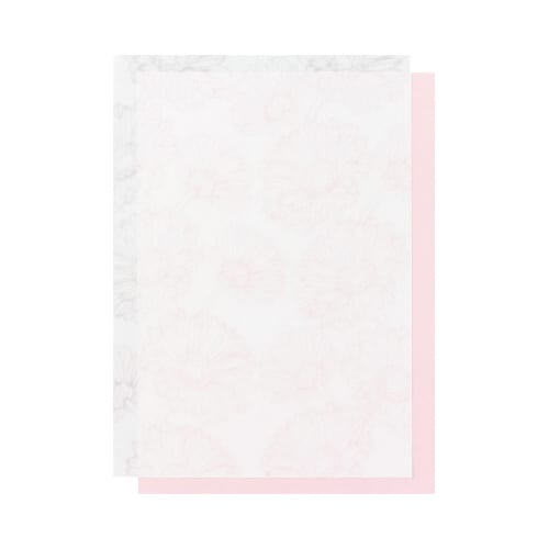 便箋<B5> 透かし和紙 ピンクブーケ柄