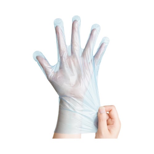 シンプルPE手袋ブルー Lサイズ 200枚入