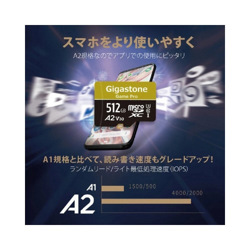 マイクロSDカード512GBSDアダプタ付き