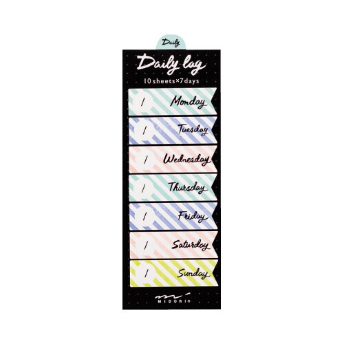 付せん紙 ジャーナル デイリー リボン柄